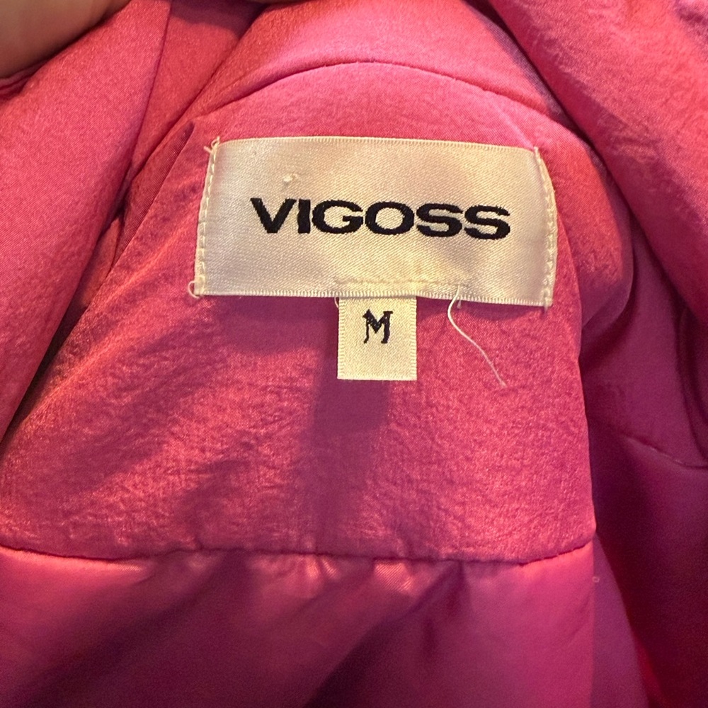 Hot Pink Hooded Cropped Jacket - Picture 4 of 4